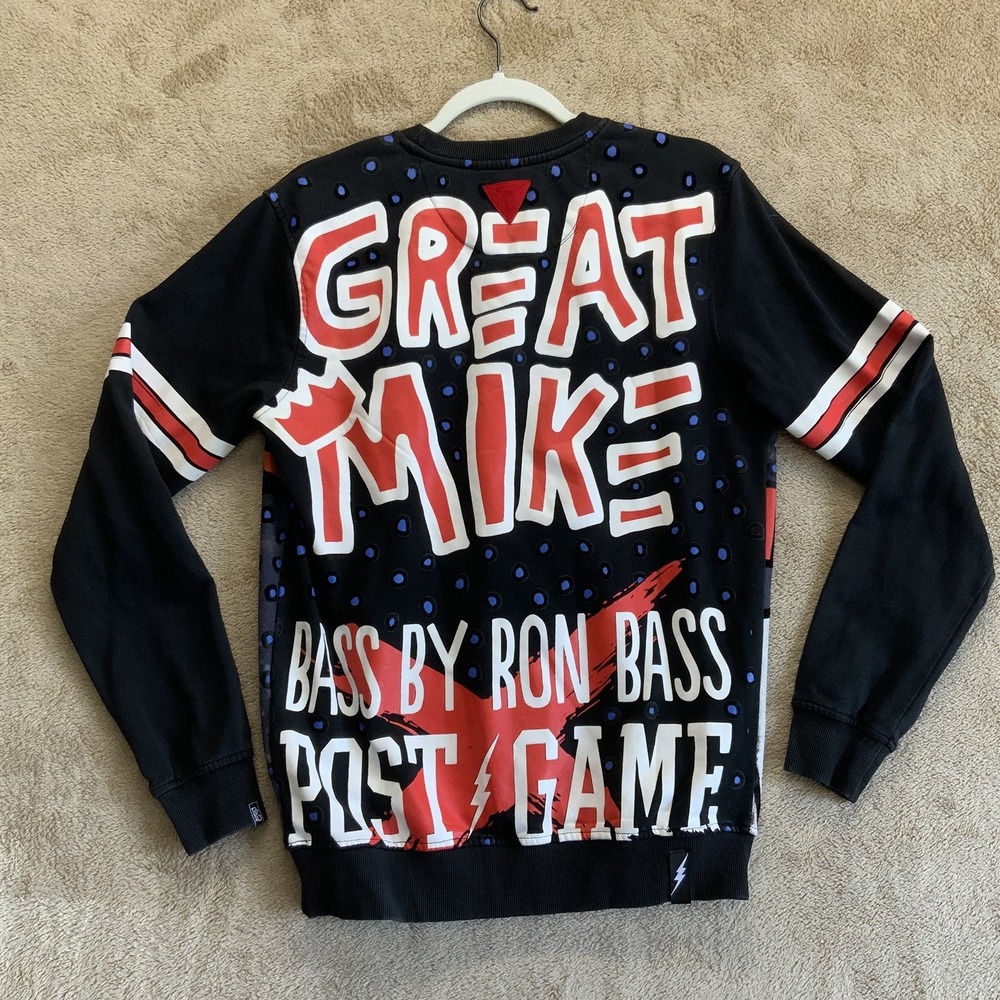 Bass By Ron Bass‎ Sz M Michael Jordan All Over Graphic Grunge Street Wear